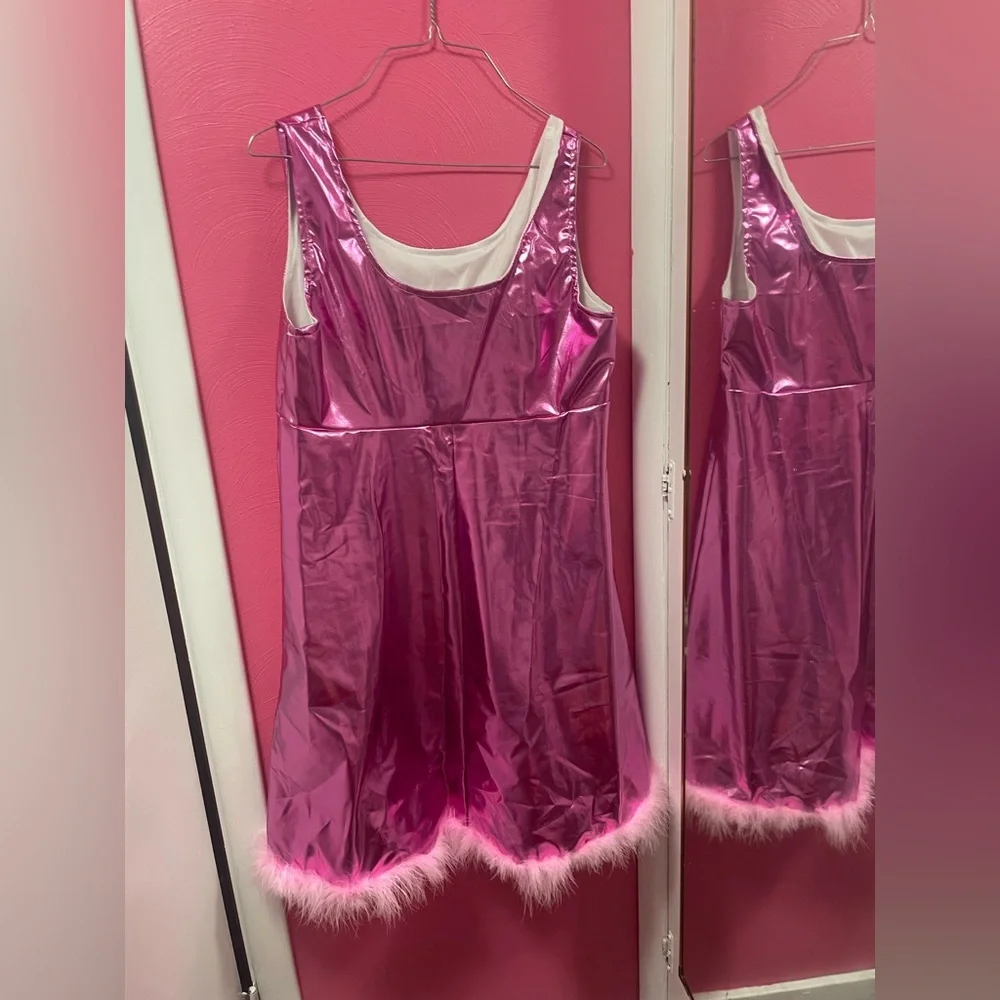 Y2K / Romy & Michelle’s Highschool Reunion with Feather Hem Dress - Picture 3 of 6